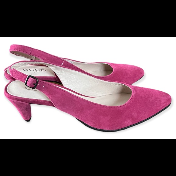 ECCO Women's Suede Shape 45 Pointy Sling Back Pump - Picture 2 of 8
